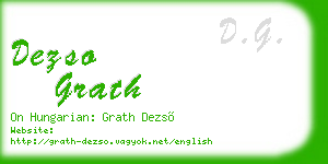 dezso grath business card