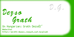 dezso grath business card